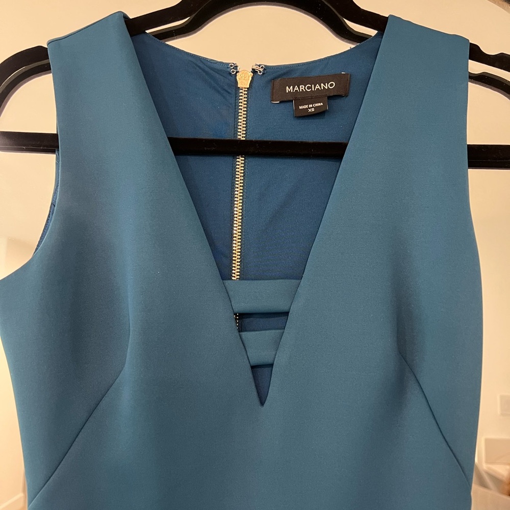 Marciano Elegant Blue Teal Sleeveless Dress - NEW - Picture 3 of 6